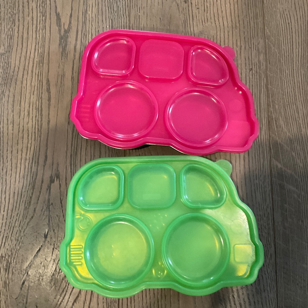 Innobaby Stainless Bud Plate with Sectional Lid (2 plates)